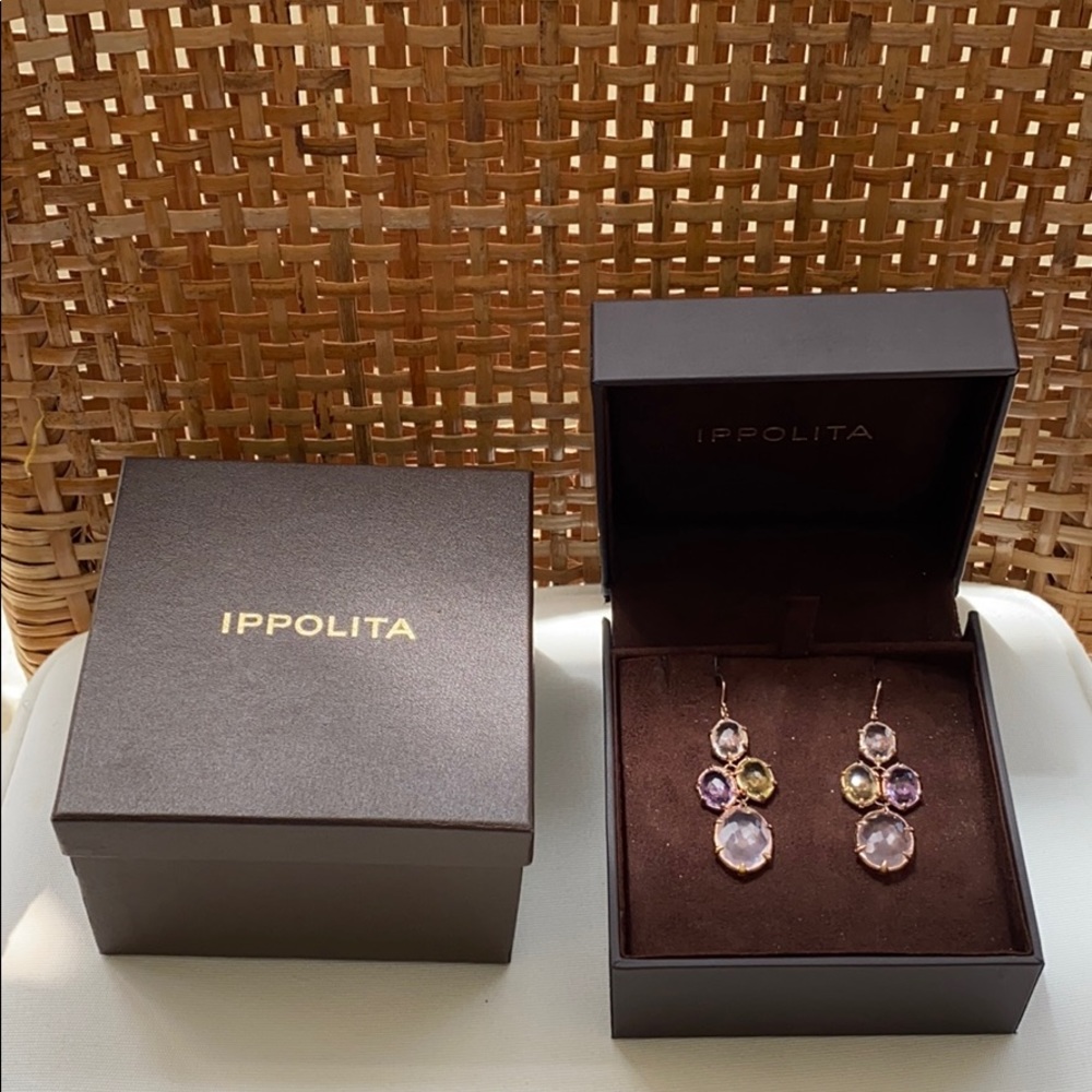 Ippolita Rock Candy Rose Gold Cascade Earrings